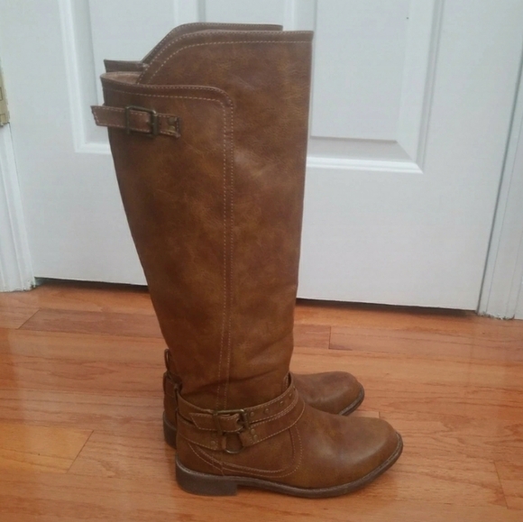 Brown JustFab Riding Boots - Picture 6 of 7